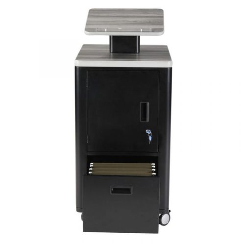 Conference lectern - Kinect  - Academia furnitures industries - stand-up / on casters / stainless steel
