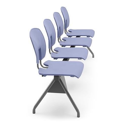 Metal beam chair - SE CURVE - hille - plastic / 4-seater / indoor