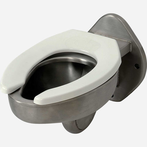Wall-hung toilet - 1001F - murdock - stainless steel / oval / handicapped