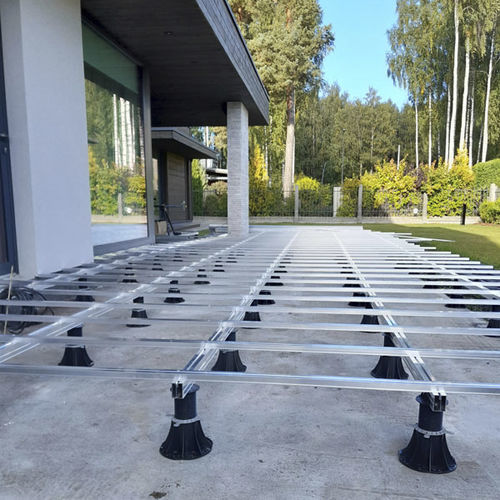 Plastic raised floor pedestal - STANDARD  - DECK-DRY POLSKA SP.  Z O.O. - rubber / adjustable / self-leveling