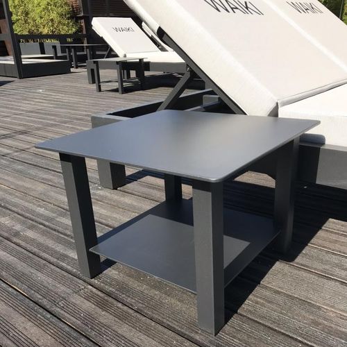 Contemporary side table - Table d'appoint - MOUSSES ETOILES - aluminum / aluminum base / lacquered aluminum base