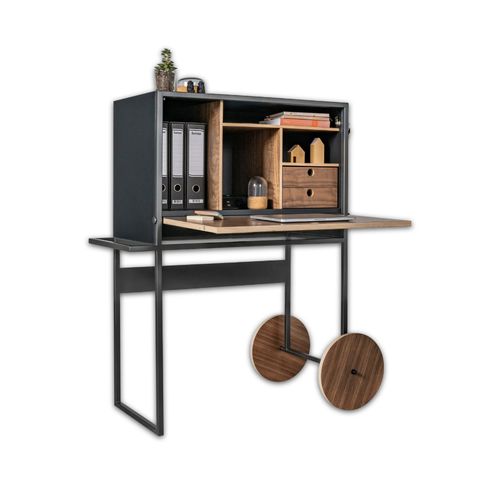 Contemporary secretary desk - THE FREE SPIRIT - Sobocan - plywood / birch / metal