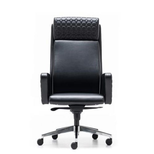 Contemporary executive chair - FOLD - OFISTIM - leather / with headrest / high-back