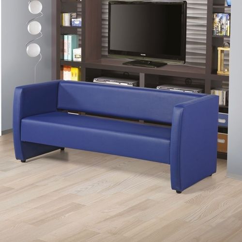 Contemporary sofa - FIRUZE - OFISTIM - leather / blue / 2-person