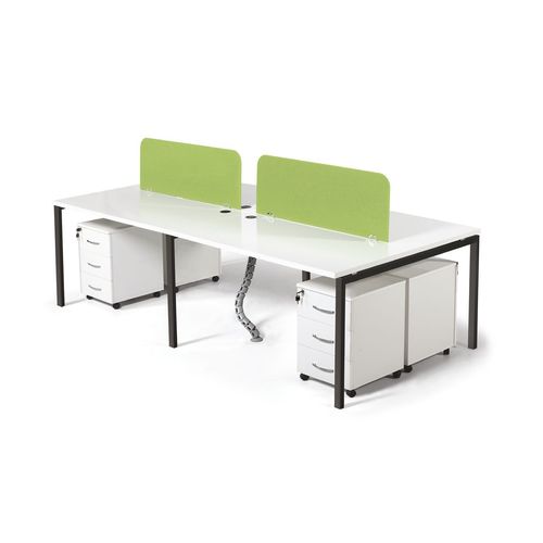 Workstation desk - FERRO - OFISTIM - contemporary / laminate / with storage compartment