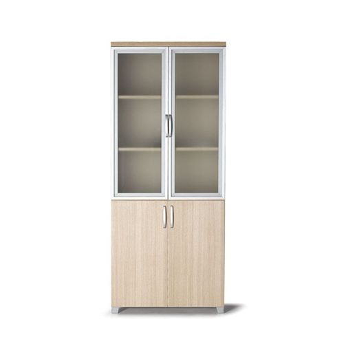 Tall filing cabinet - CBNT-800194 - OFISTIM - melamine / with hinged door / contemporary