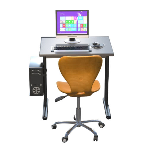 Free-standing desk - QUALITY - OFISTIM - contemporary / straight / gray