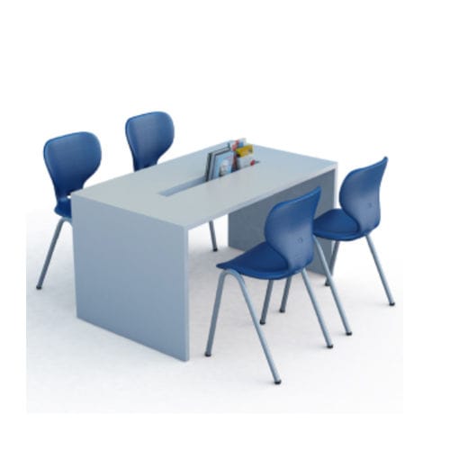 Contemporary classroom table - STUDY - OFISTIM - laminate / metal base / rectangular