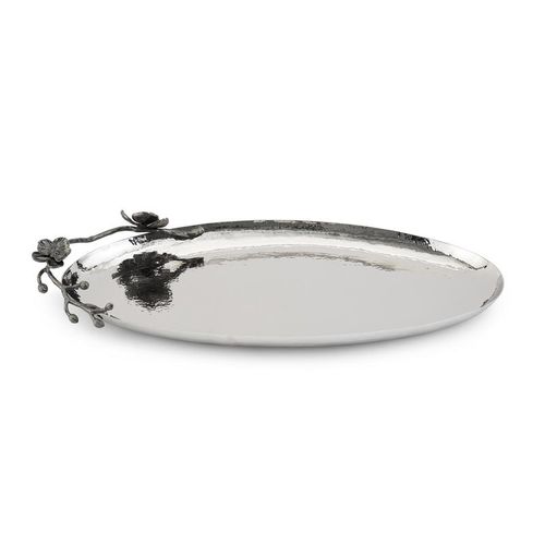 Stainless steel serving tray - BLACK ORCHID   - Michael Aram - for domestic use
