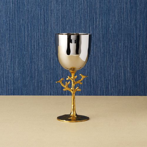 Stemware glass - TREE OF LIFE CELEBRATION  - Michael Aram - brass / stainless steel / for domestic use