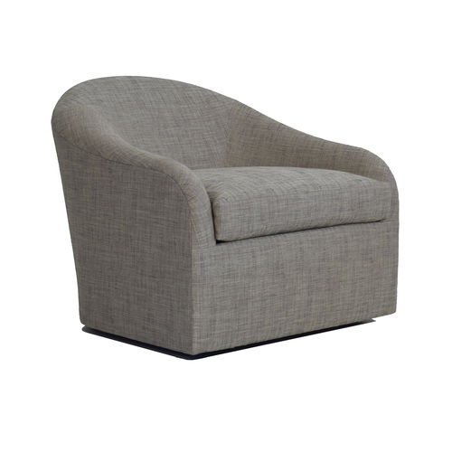 Contemporary club chair - GIRO  - Pierre COUNOT BLANDIN - fabric / gray / swivel
