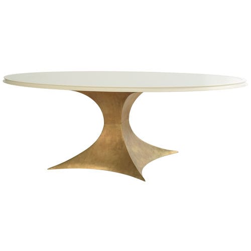 Contemporary dining table - VOILA  - Pierre COUNOT BLANDIN - particle board / glass / bronze base