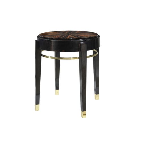 Contemporary side table - PALISSANDRE - Pierre COUNOT BLANDIN - Macassar ebony / beech base / round