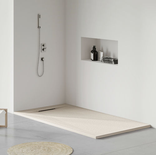 Rectangular shower base - SERIES S - DAYA - above floor / resin / non-slip
