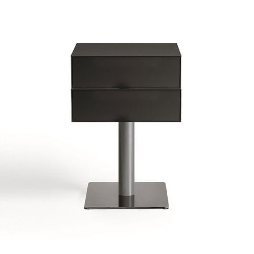 Contemporary bedside table - NAPOLI - Kamjo Bedding OÜ - metal / chromed metal base / rectangular