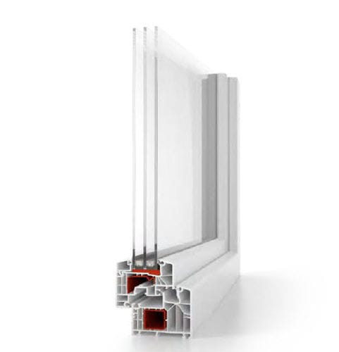 PVC window profile - ALUPLAST IDEAL 8000® - Termo Express - thermal break / acoustic / burglar-proof