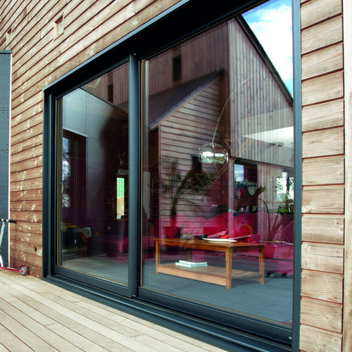 Painted aluminum door profile - ALUCLIP TROCAL 76MD - Termo Express - PVC / security / thermally-insulated