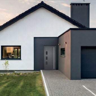 Entry door - CLASSIC - Termo Express - aluminum / swing / contemporary