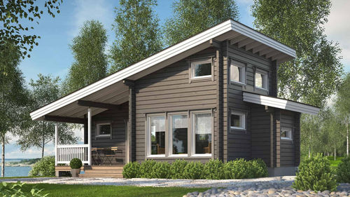 Log house - SAAPUNKI 30 - Kuusamo Hirsitalot Oy - modular / contemporary / one-room