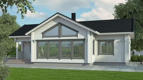 Log house - TUPALA 90 - Kuusamo Hirsitalot Oy - modular / contemporary / single-story