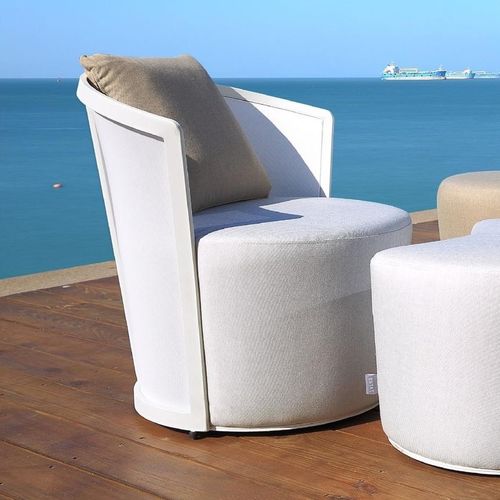 Contemporary armchair - BOLERO - IVINI - Sunbrella® / Batyline® / aluminum
