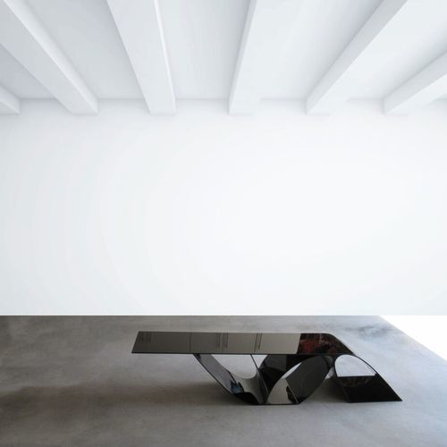 Original design sideboard table - DENALI - Jason Mizrahi Designs - polycarbonate / polycarbonate base / rectangular