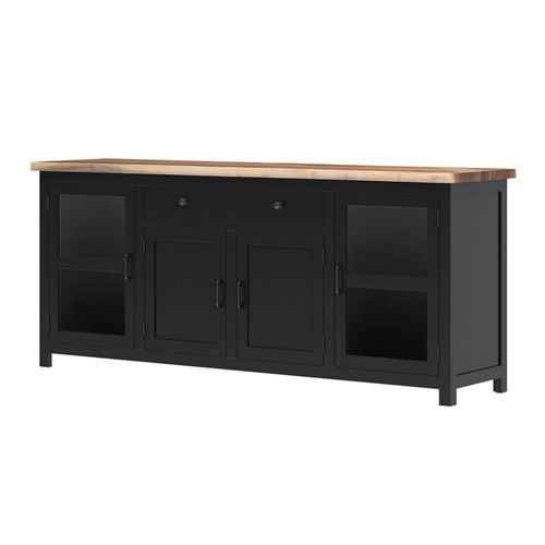 Contemporary sideboard - WARSAW - Furniture BoutiQ - solid wood / with glass panel / with drawers
