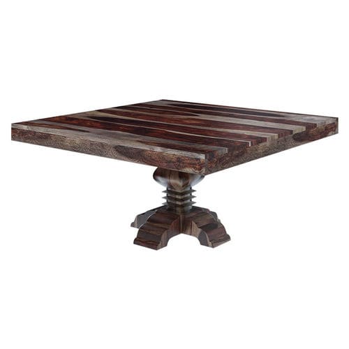Traditional dining table - TECTON - Furniture BoutiQ - solid wood / wooden base / square