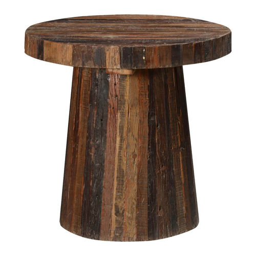Traditional high bar table - MEXIMO - Furniture BoutiQ - wooden / wooden base / round