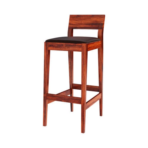 Traditional bar stool RAZZON Furniture BoutiQ leather / wooden