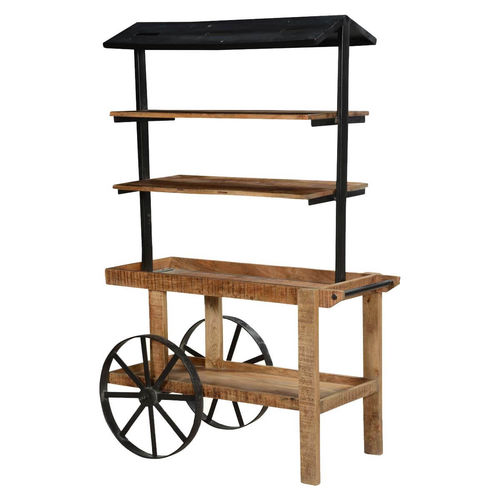 Industrial design shelf - SATHAS - Furniture BoutiQ - wooden / iron / home office