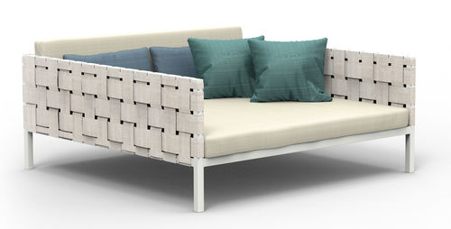 Contemporary daybed - ASTHINA - SJY FURNITURE - Sunbrella® / acrylic fabric / rattan