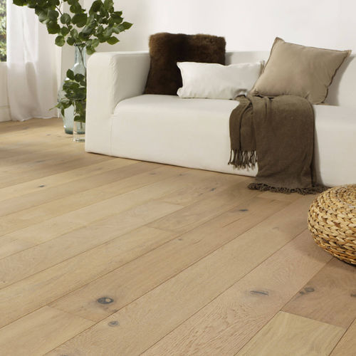 Engineered parquet floor - RUSTIKA INVISIBLE - Décoplus Parquets - birch / european oak / brushed
