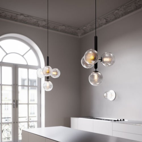 Pendant lamp - MIIRA 4 - Nuura - metal / blown glass / contemporary