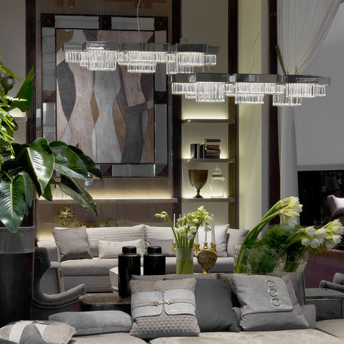 Contemporary chandelier - G01N1 - Patrizia Garganti - crystal / metal / commercial
