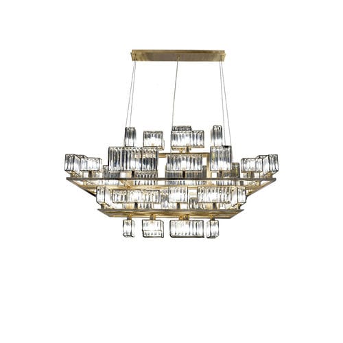 Contemporary chandelier - TUREX01_O - Patrizia Garganti - crystal / commercial / geometric