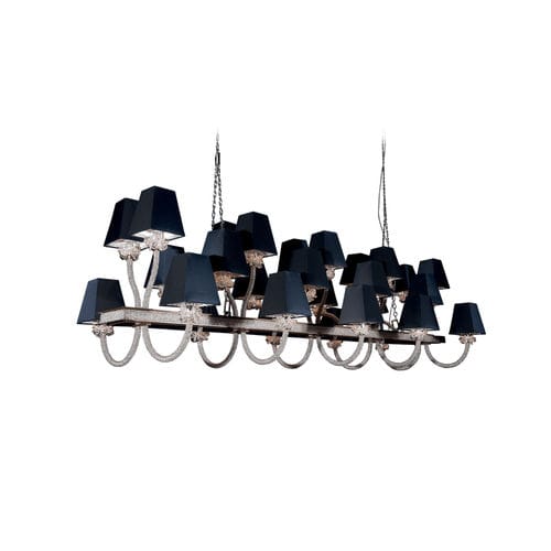 Contemporary chandelier - EX07 - Patrizia Garganti - crystal / Murano glass / mother-of-pearl
