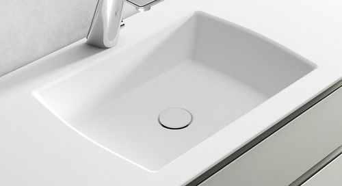 Built-in washbasin - SICILIA - Kyrya Group - ceramic / rectangular / 1-hole