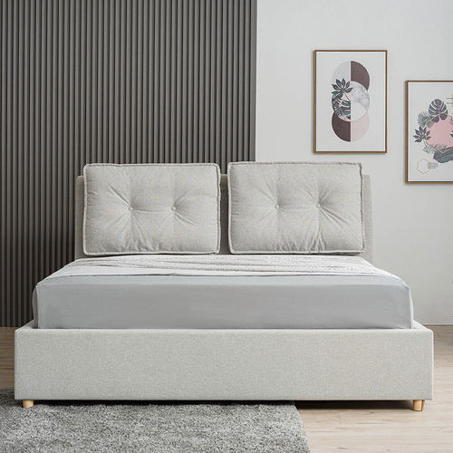 Double bed - Finley - FPM TUTTOMOBILI - contemporary / upholstered / with headboard