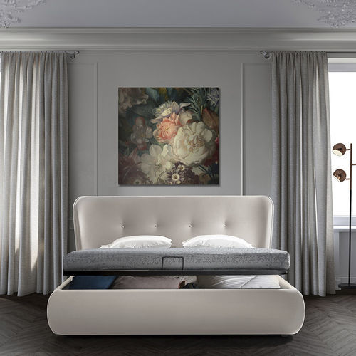 Double bed - Karolina - FPM TUTTOMOBILI - contemporary / upholstered / with headboard