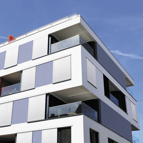 Sliding shutter - ALIZ&Eacute; - Volets Thiebaut - louvre / PVC / wood look