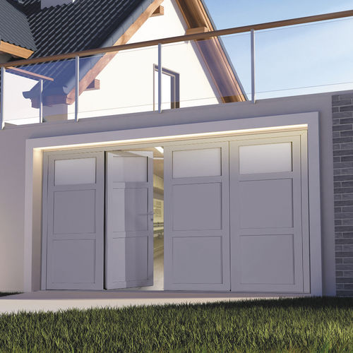 Swing garage door - EVOLUTION CLASSIQUE - Volets Thiebaut - aluminum / manual / insulated