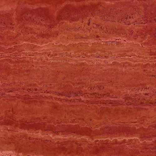 Travertine stone slab - ROSSO  - GIOVANNOZZI MARMI S.R.L. - bathroom / polished / marble look