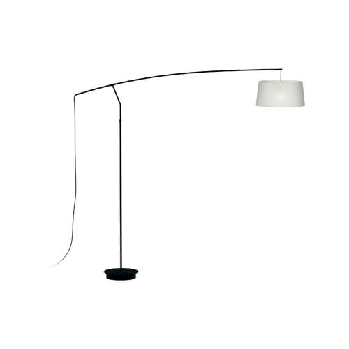 Floor-standing lamp - Arco - Luzfin - iron / fabric / contemporary