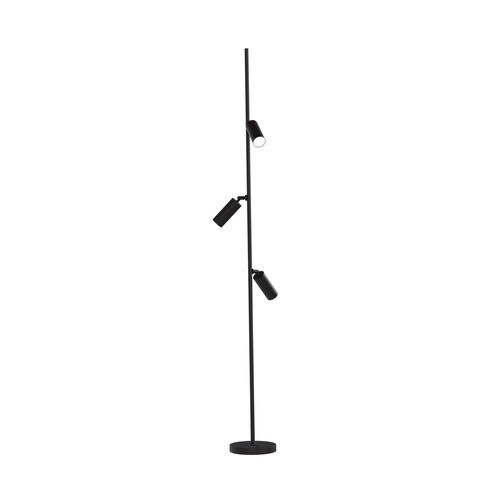 Floor-standing lamp - Dev - Luzfin - brass / contemporary / corded
