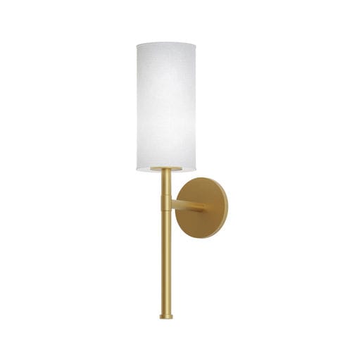 Traditional wall light - Tule - Luzfin - indoor / brass / canvas