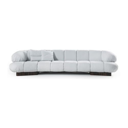 Contemporary sofa - KIRO - HESSENTIA | Cornelio Cappellini - fabric / leather / with armrests