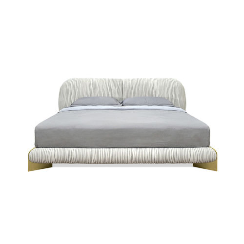 Double bed - LEAF - HESSENTIA | Cornelio Cappellini - contemporary / upholstered / with leather headboard