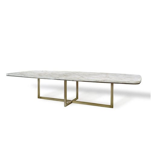 Contemporary table - GRANT  - HESSENTIA | Cornelio Cappellini - marble / metal base / rectangular