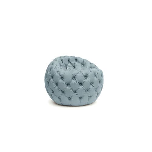 Contemporary pouf - DOT - HESSENTIA | Cornelio Cappellini - fabric / leather / round